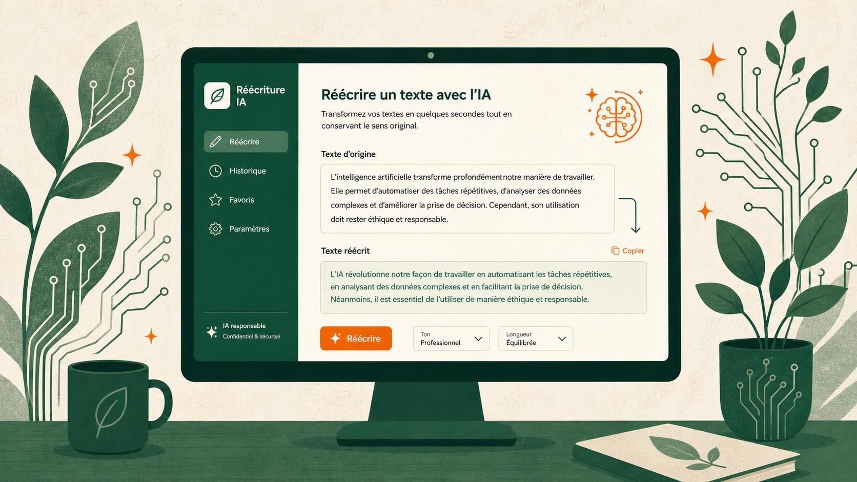 découvrez notre outil gratuit d'ia pour la réécriture de texte : reformulez vos contenus facilement et sans plagiat, pour un texte unique et de qualité.