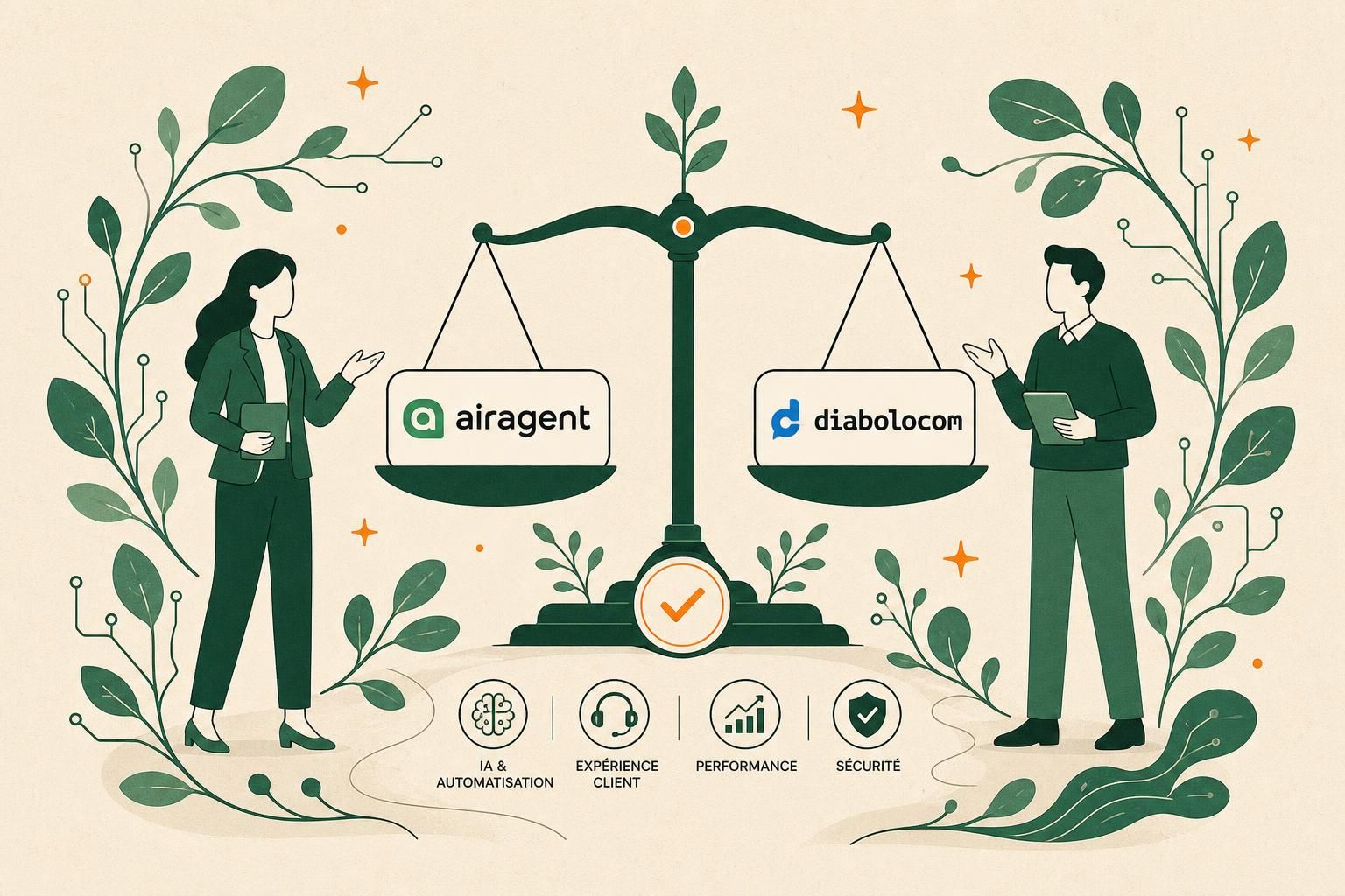 comparaison entre airagent et diabolocom pour choisir la meilleure solution de gestion de la relation client adaptée aux besoins de votre pme.