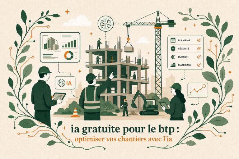 découvrez une ia gratuite spécialement conçue pour le btp afin d'optimiser la gestion de vos chantiers, améliorer l'efficacité et réduire les coûts.