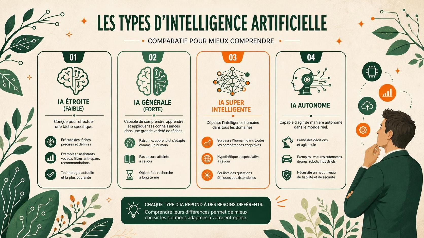 découvrez une classification simplifiée des différents types d'intelligence artificielle pour mieux comprendre leurs caractéristiques et applications.