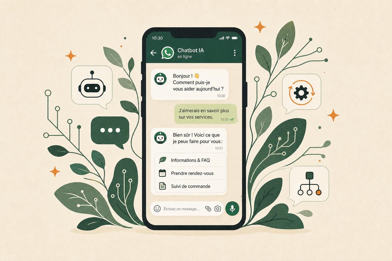 découvrez notre chatbot whatsapp gratuit pour automatiser vos conversations et améliorer la relation avec vos clients rapidement et facilement.