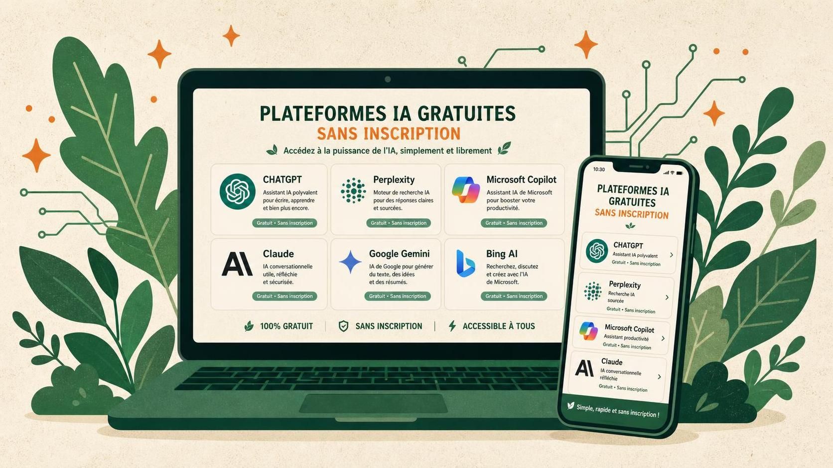 découvrez le top 8 des plateformes d'ia gratuites sans inscription en 2026 pour accéder facilement à des outils performants sans contraintes.