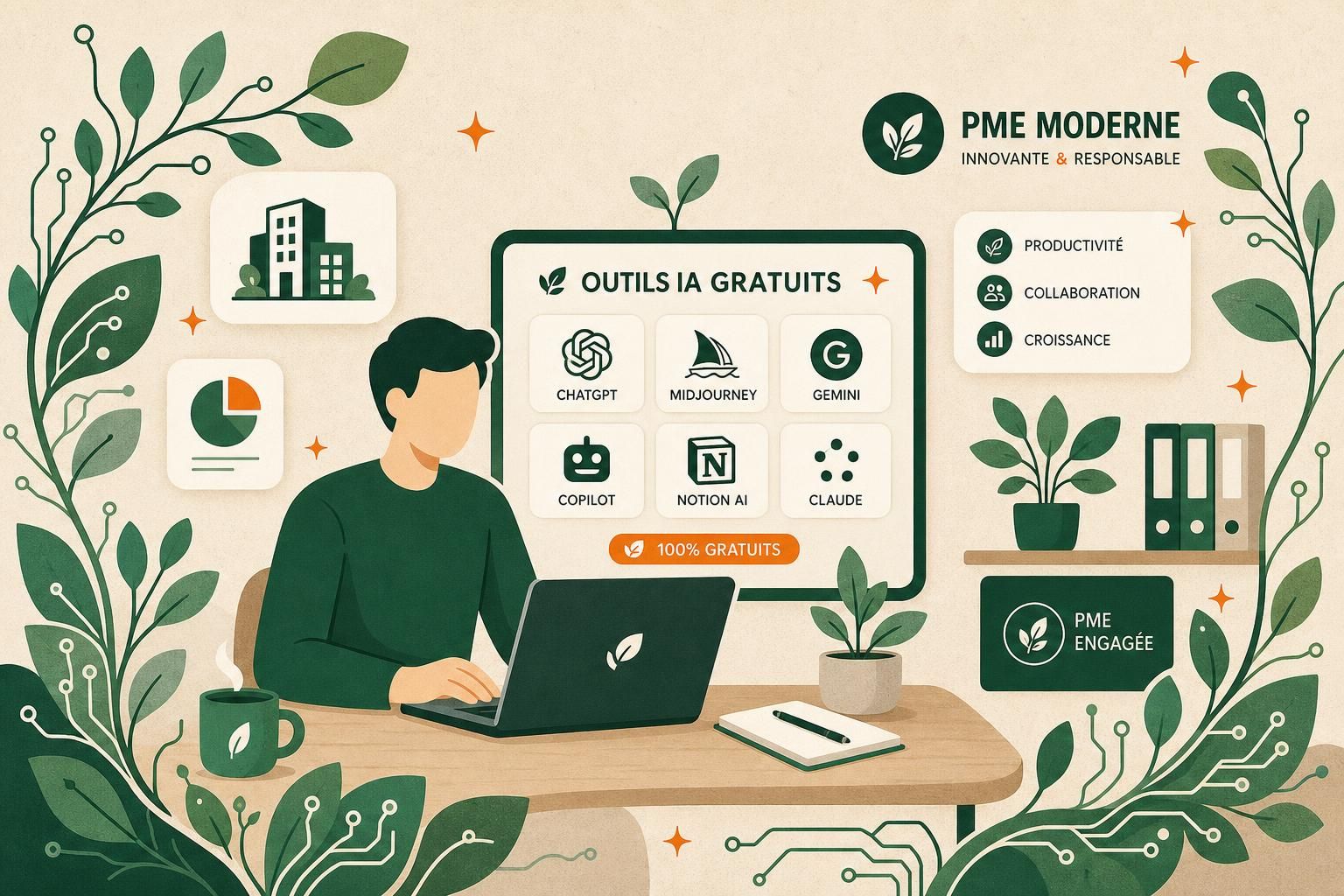découvrez les outils d'ia gratuits essentiels pour optimiser la gestion et la croissance de votre pme. simplifiez vos tâches quotidiennes grâce à l'intelligence artificielle accessible à tous.