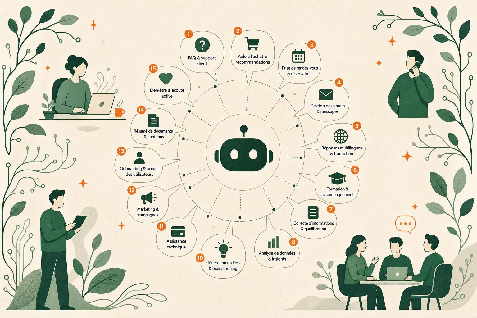découvrez 15 cas d'usage inspirants de chatbots pour booster l'efficacité et la relation client de votre pme.