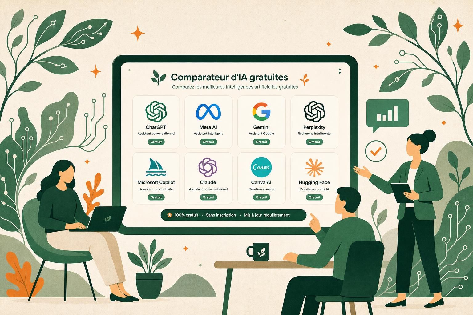 découvrez le comparateur gratuit d'intelligence artificielle 2026, trouvez les meilleures solutions ia adaptées à vos besoins et profitez des outils les plus performants du marché.