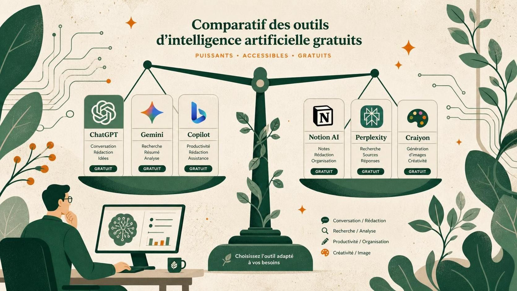 découvrez notre comparatif complet des outils d'ia gratuits, analysés en détail pour vous aider à choisir la solution la plus adaptée à vos besoins.