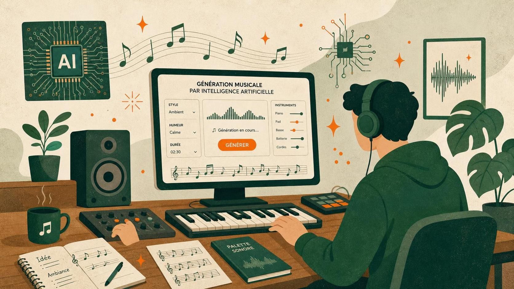découvrez comment composer des morceaux de musique gratuitement grâce à l'intelligence artificielle. créez facilement vos propres compositions musicales avec des outils ia innovants et accessibles à tous.