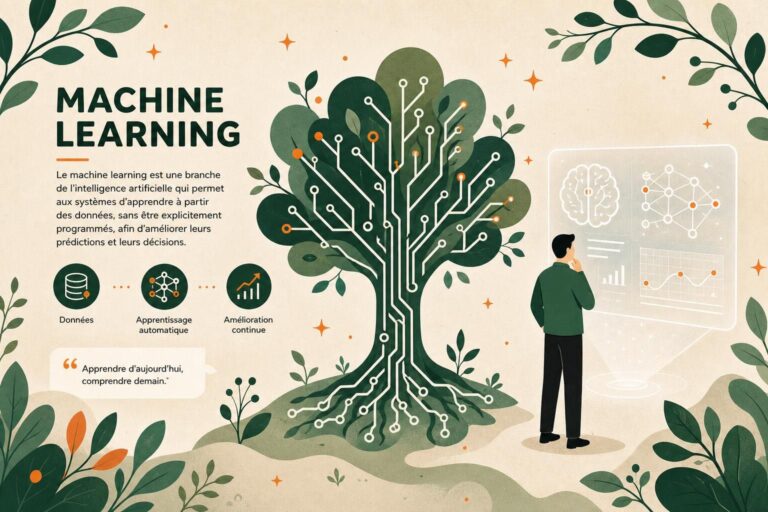 découvrez la définition du machine learning et comprenez les principes de l'apprentissage automatique, une technologie clé de l'intelligence artificielle.