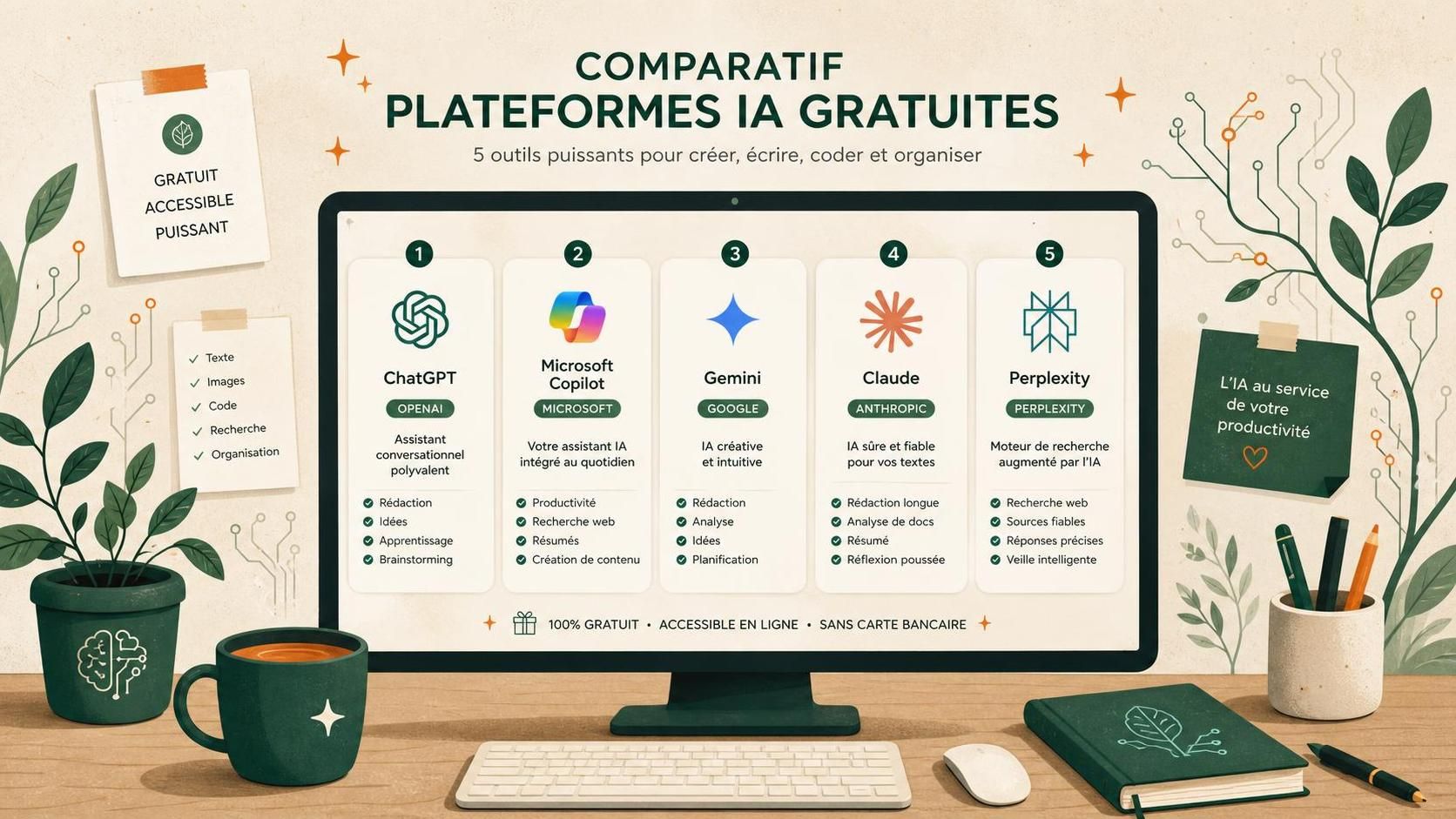 découvrez notre comparatif 2026 des meilleures plateformes d'ia gratuites pour choisir la solution qui correspond à vos besoins.