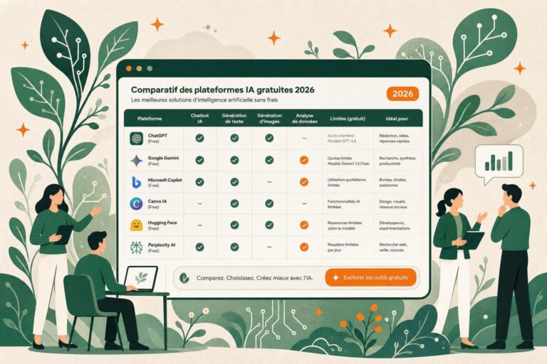 découvrez notre comparatif 2026 des meilleures plateformes d'ia gratuites pour trouver la solution idéale adaptée à vos besoins.